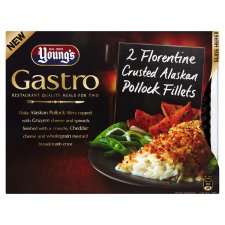 Youngs Gastro Florentine Crusted Pollock 340G   Groceries   Tesco 