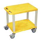 Wilson Utility Cart With Chrome Casters Yellow and Black
