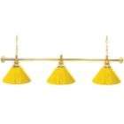   include hanging chains gold support structure three light bulbs added