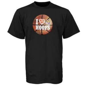 LSU Tigers Black I Love Hoops T shirt 