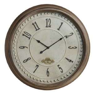  Round Wall Clock Contemporary Style in Bronze Finish 