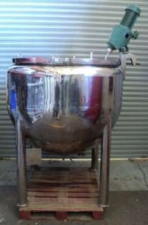 350 GAL S.S. STEAM JACKETED MIXING TANK KETTLE W/SCALE  