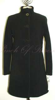 Calvin Klein Womens Wool Swing Coat Jacket Black Petite  