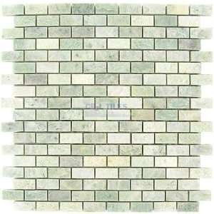  1 x 5/8 small mosaic tile ming green polished 12 x 12 