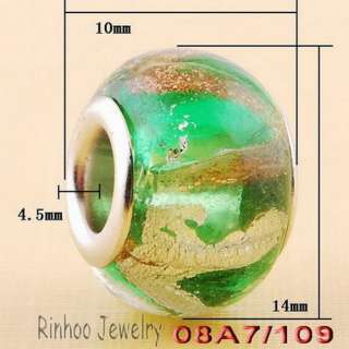 MURANO Glass ,large (Big) hole bead .Spacer Fashion Loose Bead 