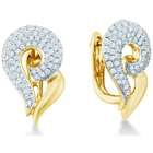   Diamond Fashion Elegant U Shape Earrings   20mm Height * 13mm Width