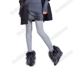 15cm Women Faux Fur Lower Leg Shoes Ankle Warmer Boot Sleeves Cover 