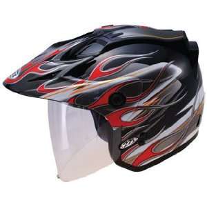  GMAX GM27 OPEN FACE BLACK/RED/SILVE R S 127204 TC 1 