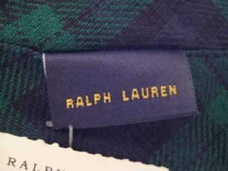 RALPH LAUREN NWT TABLE RUNNER 14X90 Green Tartan Plaid  