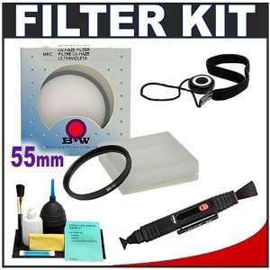  B+W Digital 55mm UV Haze MRC Lens Filter + Accessory Kit 
