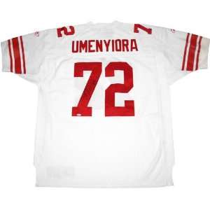  Osi Umenyiora New York Giants Autographed Authentic White 