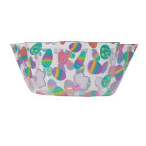    Easter Clear Fluted Plastic Bowls   8 Inch