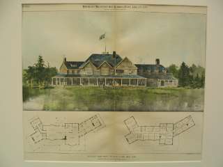 Country Club House, Long Island, NY, 1894, Orig. Plan  