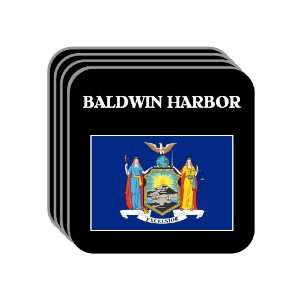 US State Flag   BALDWIN HARBOR, New York (NY) Set of 4 Mini Mousepad 
