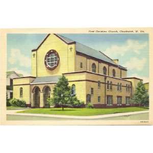   Vintage Postcard   First Christian Church   Charleston West Virginia