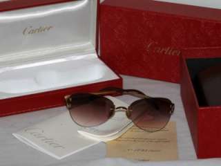 Cartier Aviator rimless golden finish sunglasses # 130 Limited edition 