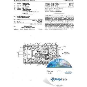  NEW Patent CD for ACCELERATION SWITCH 