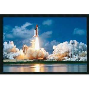  Space Shuttle Take Off Framed with Gel Coated Finish by 