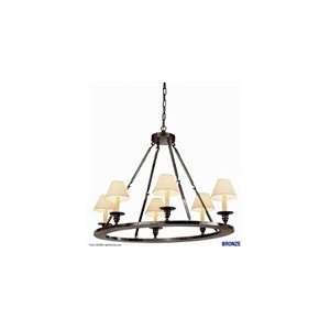  Chart House Oval Flat Line Chandelier in Bronze by Visual 