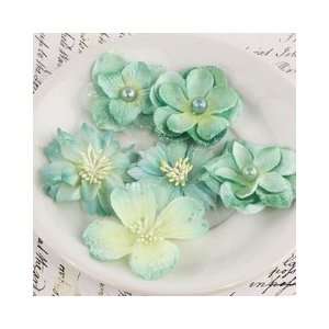 Prima   Charlotte Collection   Fabric Flower Embellishments   Tiffany