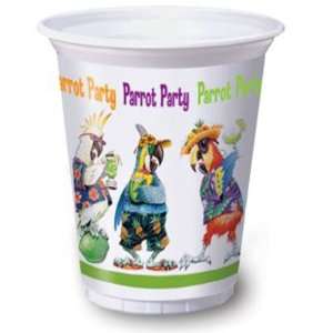  Caribbean Parrot Party 16 oz Plastic Cups 8 Per Pack