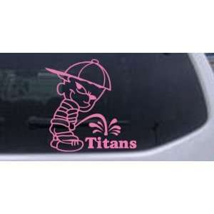  Pee On Titans Car Window Wall Laptop Decal Sticker    Pink 
