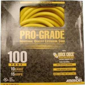 American Insulated Wire C 3440 100 YP 100 Yellow Extension Cord 