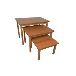  3 Piece Solid Maple Nesting Table Set
