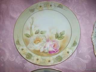 vintage~Antique Cabinet Plate~Shabby ROSES~German  
