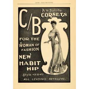  1902 Ad C/B A la Spirite Corsets New Habit Hip Fashion 