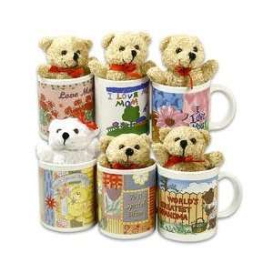  Mothers Day w/ Bear Plush Toy Cerramic Mug 6 Asstd Designs 