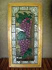 Painted Glass Looks Like Stained Grapevine Wood Frame w Glass