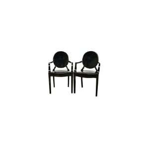   Dymas Modern Acrylic Armed Ghost Chair (Set of 2)