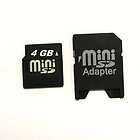 4G MINI SD card with adapter, case and all in one memery card reader