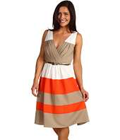 Eliza J Color Block Dress w/Skinny Belt $79.99 ( 42% off MSRP $138.00 