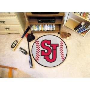  St. Johns University Round Baseball Mat (29) Sports 