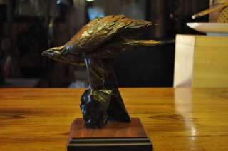 Unique Walter T. Matia Listed Original Bronze Eagle Animal Sculpture 