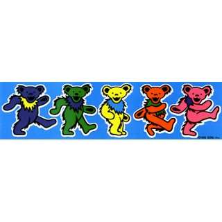  Grateful Dead   5 Jerry Bears on Blue   Small Sticker 