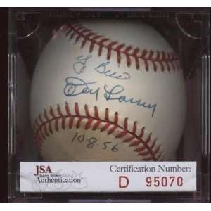   Berra Signed Ball   & Don Larsen 10 8 56 JSA   Autographed Baseballs
