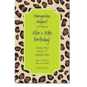 Inkwell   Invitations (Leopard Lime) 