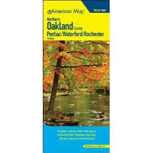  American Map 608467 Northern Oakland County Pontiac 