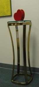 Mid Century Modern Brass Pedestal table or plant stand  