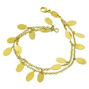    14 Karat Yellow Gold Double Row Luna Bracelet (7 inch) Jewelry