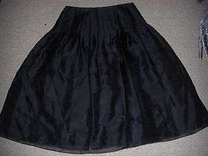 Kay Unger New York 6 black silk skirt Pleated  