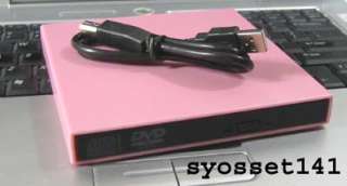 External USB Pink CD Burner DVD ROM Drive ASUS EEE PC  