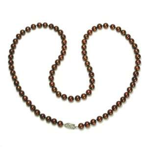   Chocolate Freshwater Cultured Pearl A Grade 8.5 9mm Necklace, 30