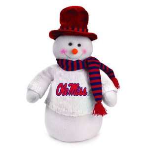 18 NCAA Mississippi Ole Miss Rebels Snowman Decoration Dressed for 