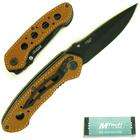 RUKO 4 1/2 Inch 3 Blades Folding Knife with Camouflage Handle and 