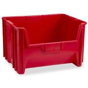   15 x 20 x 12 1/2 Giant Plastic Stackable Bins   Red