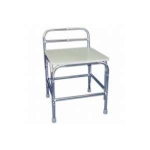 Heavy Duty Shower Stool   without Commode Opening   with Back   Weight 